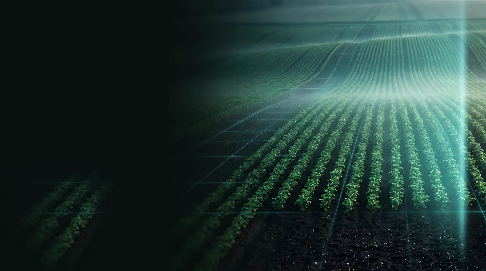 Aerial view of monitored farmland